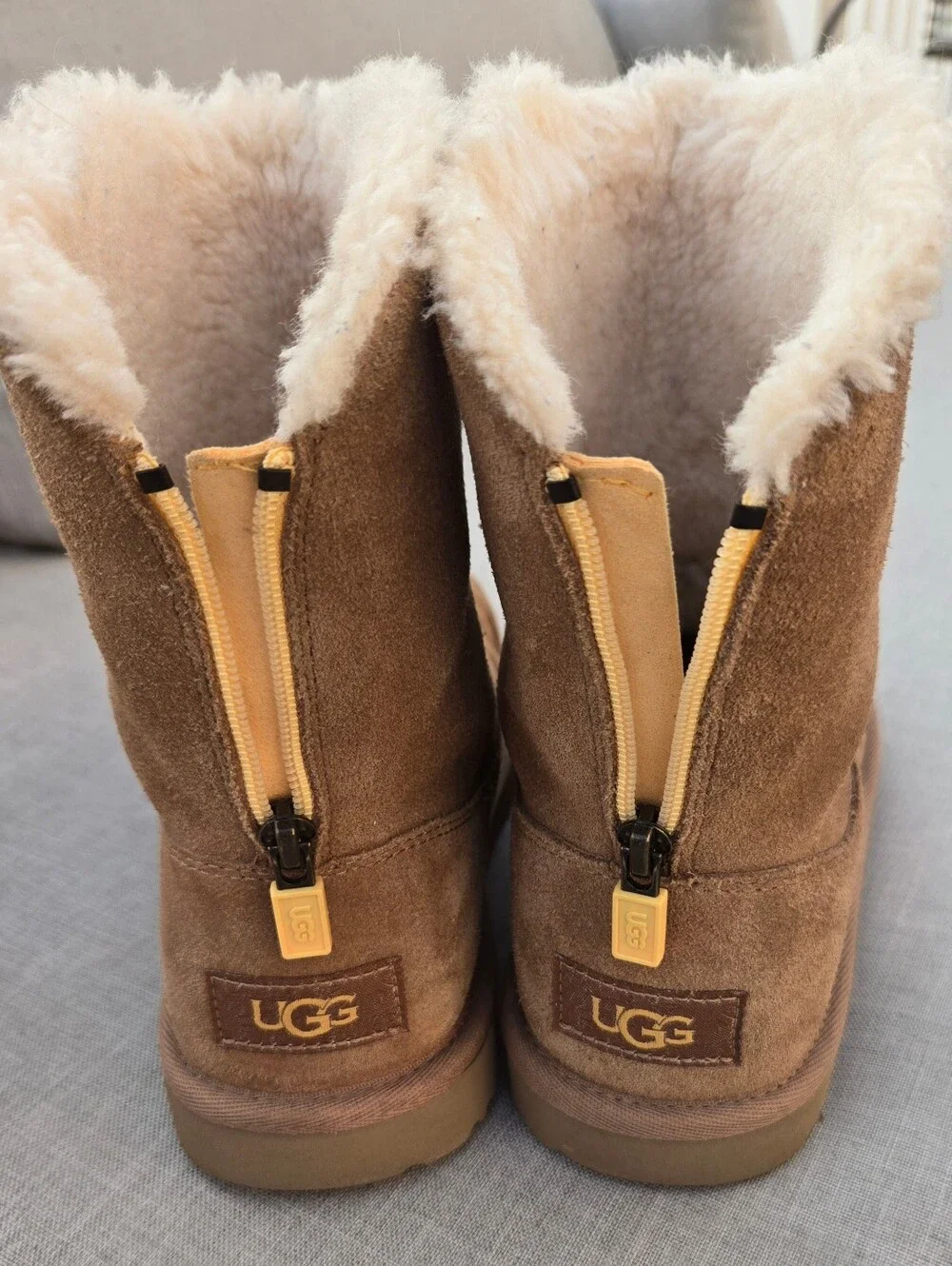 UGG Kids Brown Suede Cozy Winter Boots